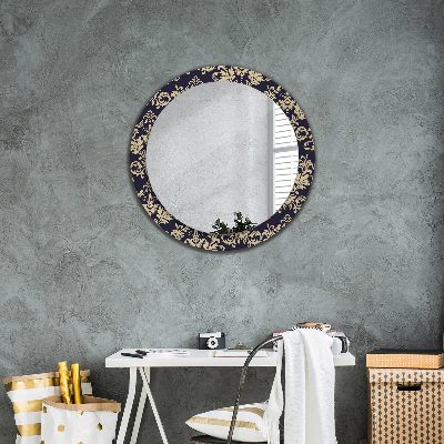 Kulaté dekorativní zrcadlo Květinový vzor