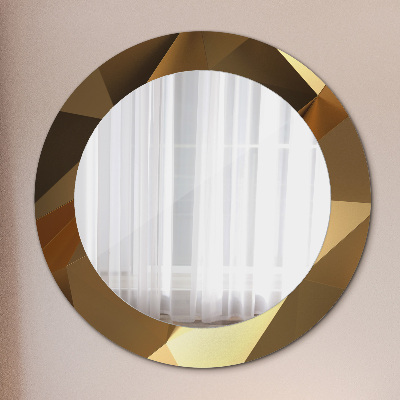 Kulaté dekorativní zrcadlo Zlatá abstrakce