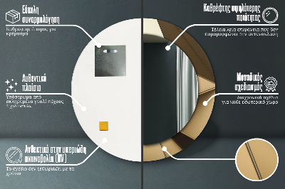 Kulaté dekorativní zrcadlo Moderní abstrakce