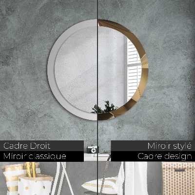 Kulaté dekorativní zrcadlo Moderní abstrakce