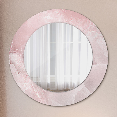 Kulaté dekorativní zrcadlo Růžový kámen