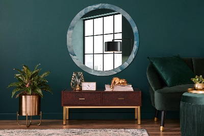 Kulaté dekorativní zrcadlo na zeď Modrý onyx mramor