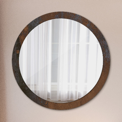 Kulaté dekorativní zrcadlo Kovový rustikální