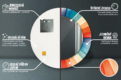 Kulaté dekorativní zrcadlo Radiální soustředné pásy