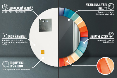 Kulaté dekorativní zrcadlo Radiální soustředné pásy