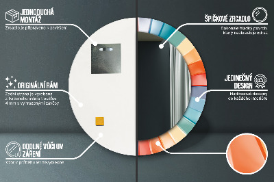 Kulaté dekorativní zrcadlo Radiální soustředné pásy