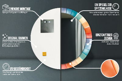 Kulaté dekorativní zrcadlo Radiální soustředné pásy