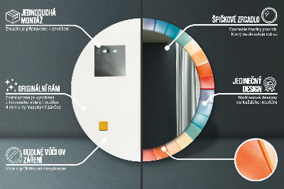 Kulaté dekorativní zrcadlo Radiální soustředné pásy