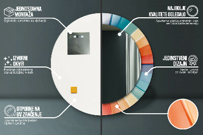 Kulaté dekorativní zrcadlo Radiální soustředné pásy