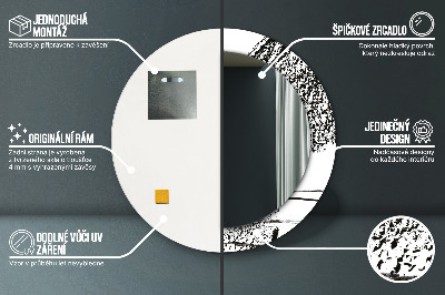 Kulaté dekorativní zrcadlo Graffiti vzor