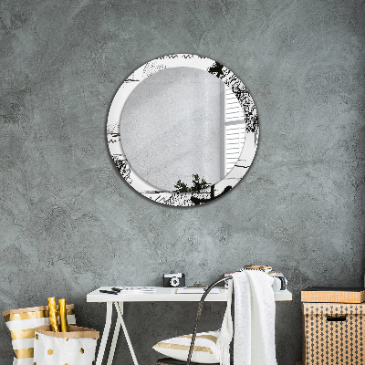 Kulaté dekorativní zrcadlo Graffiti vzor