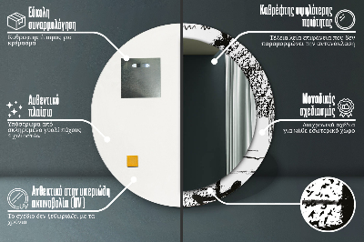 Kulaté dekorativní zrcadlo Graffiti vzor