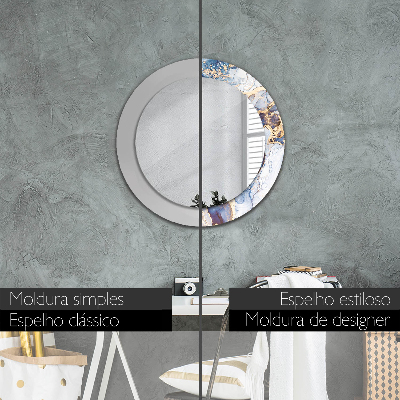Kulaté dekorativní zrcadlo Abstraktní tekuté umění