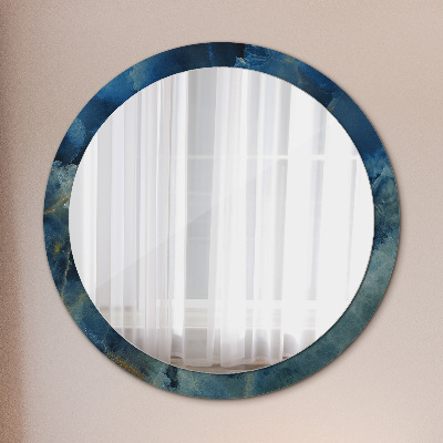 Kulaté zrcadlo tištěný rám Mramor onyx
