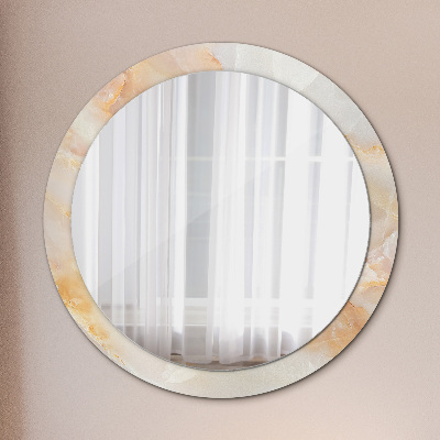 Kulaté zrcadlo s dekorem Mramor onyx