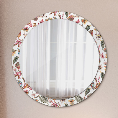 Kulaté dekorativní zrcadlo Vintage květiny