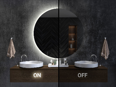 Dekorativní ovalno ogledalo s LED podsvícením