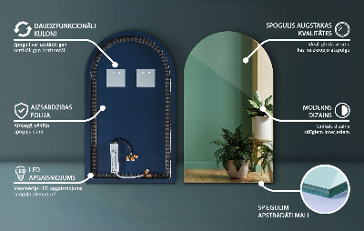Obloukové zrcadlo originál s LED podsvícením