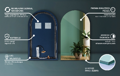 Obloukové zrcadlo originál s LED podsvícením