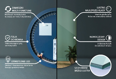 Atypické zrcadlo s led osvětlením