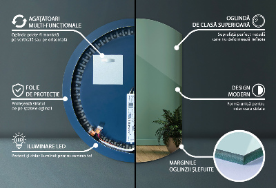 Atypické zrcadlo s led osvětlením