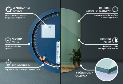 Atypické zrcadlo s led osvětlením