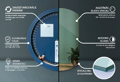 Atypické zrcadlo s led osvětlením