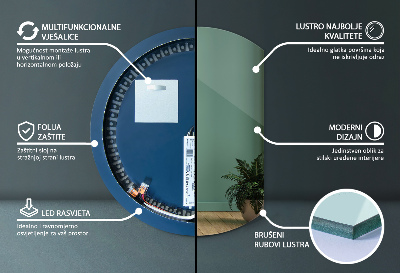 Atypické zrcadlo s led osvětlením