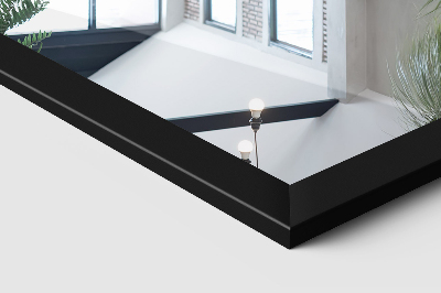 Stojací zrcadlo v černém rámu 36x156 cm