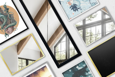 Stojací zrcadlo v černém rámu 36x156 cm