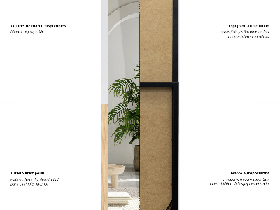 Stojací zrcadlo v dubovém rámu 36x156 cm