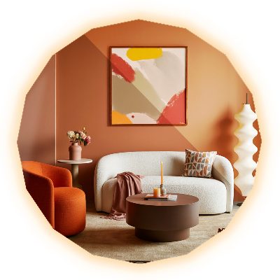 Geometrické zrcadlo s LED podsvícením