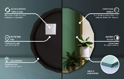 Geometrické zrcadlo s LED podsvícením