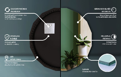 Geometrické zrcadlo s LED podsvícením