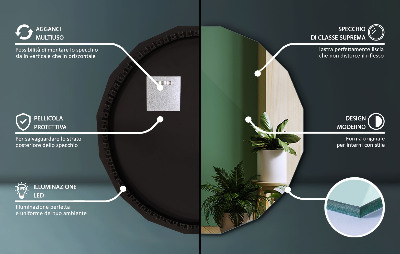 Geometrické zrcadlo s LED podsvícením
