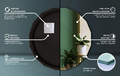 Geometrické zrcadlo s LED podsvícením
