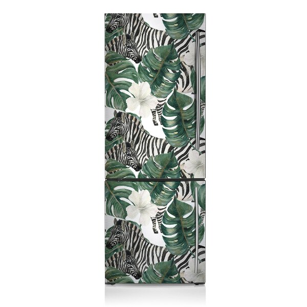 Magnet na ledničku dekorativní Zebra v listech