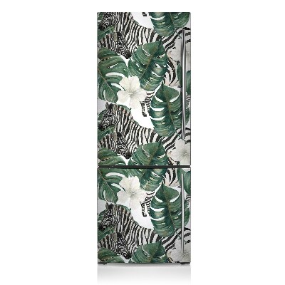 Magnet na ledničku dekorativní Zebra v listech