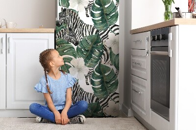 Magnet na ledničku dekorativní Zebra v listech