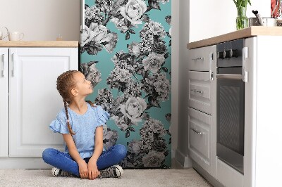 Magnet na ledničku dekorativní Černé a bílé růže