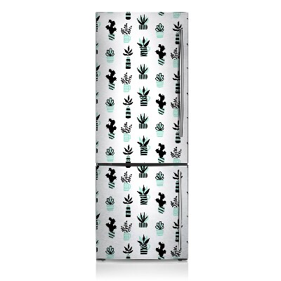 Magnet na ledničku dekorativní Minimalistické kaktusy v květináčích