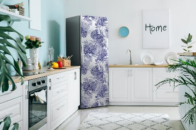 Magnet na ledničku dekorativní Fialové pivoňky