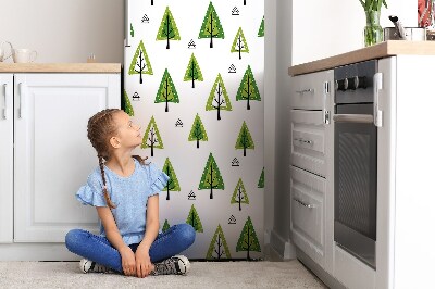 Magnet na ledničku dekorativní Trojúhelníkové stromy