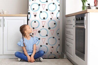 Magnet na ledničku dekorativní Kola a trojúhelníky