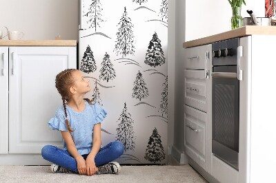Magnet na ledničku dekorativní Zimní vánoční strom