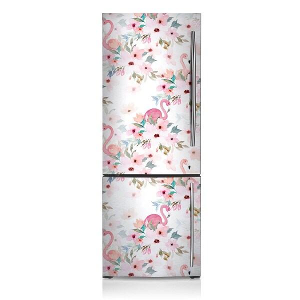 Magnet na ledničku Flamingo květiny