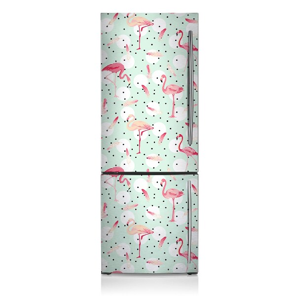 Magnetická podložka na lednici Flamingos