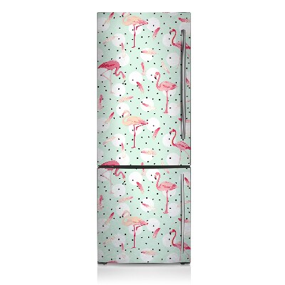 Magnetická podložka na lednici Flamingos