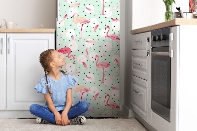 Magnetická podložka na lednici Flamingos