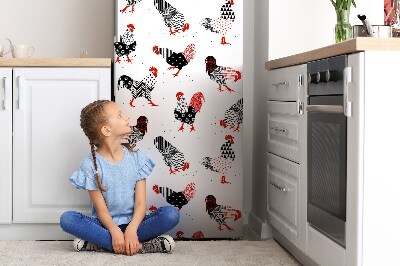 Magnetická podložka na lednici Abstraktní vzory kohouti